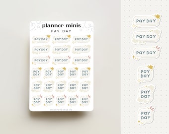 Planner Minis - Día de pago / pegatinas de diario para su planificador