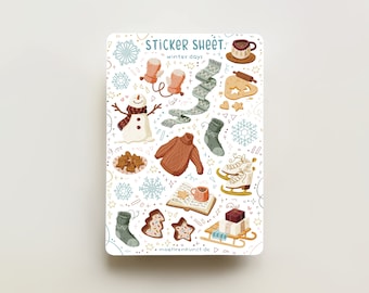 Sticker Sheet - Winter Days | journaling stickers for your planner