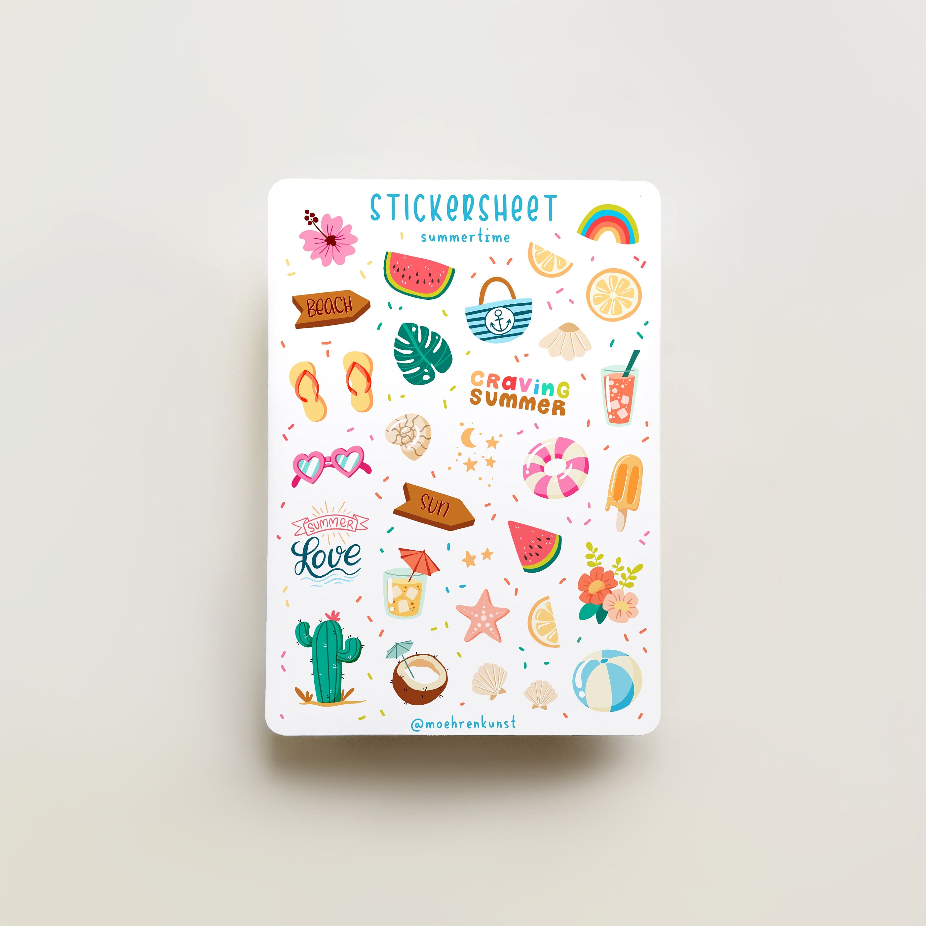 Sticker Sheet Summertime CLEARANCE Journaling Stickers for Your