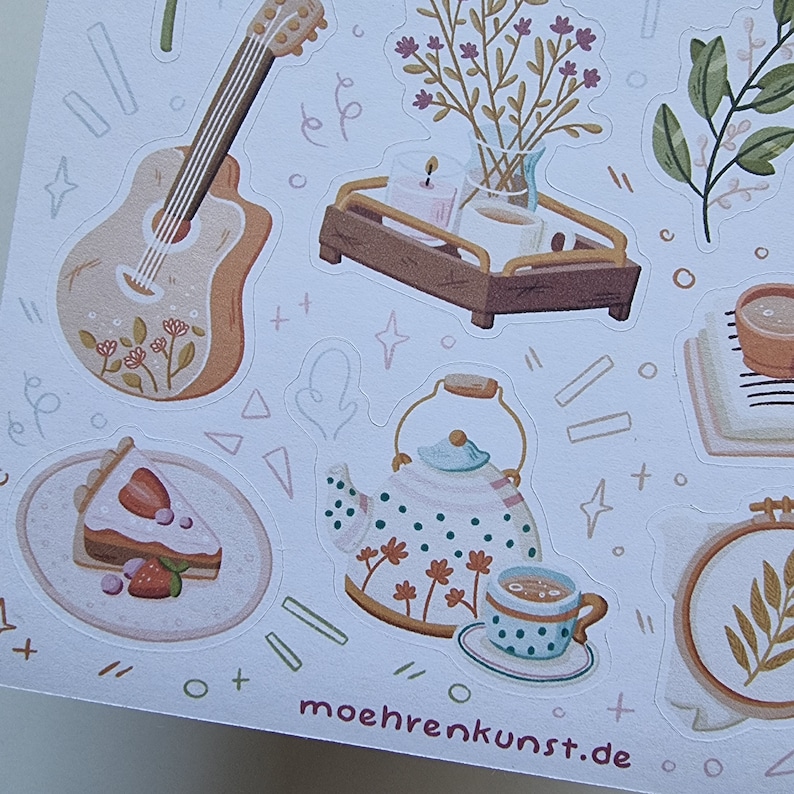 Hygge Bullet Journal Stickers. 
Decorative stickers, made for Bullet Journals, Planners, and Scrapbooks of all sizes