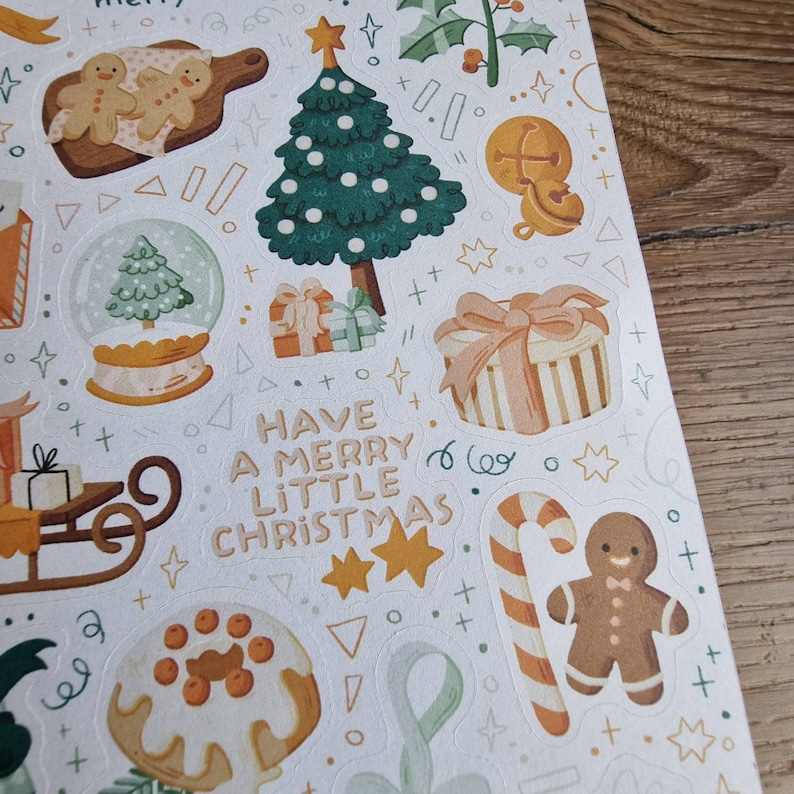 Christmas Bullet Journal Stickers. 
Decorative stickers, made for Bullet Journals, Planners, and Scrapbooks of all sizes