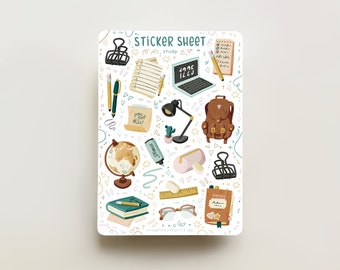 Sticker Sheet - Study | journaling stickers for your planner