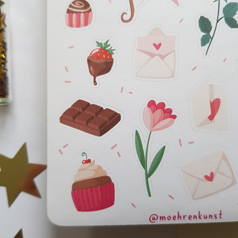 Sticker Sheet Love Bullet Journal Stickers Planner Etsy UK