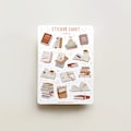 Sticker Sheet - Reading | journaling stickers for your planner product logo