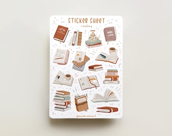 Sticker Sheet - Reading | journaling stickers for your planner