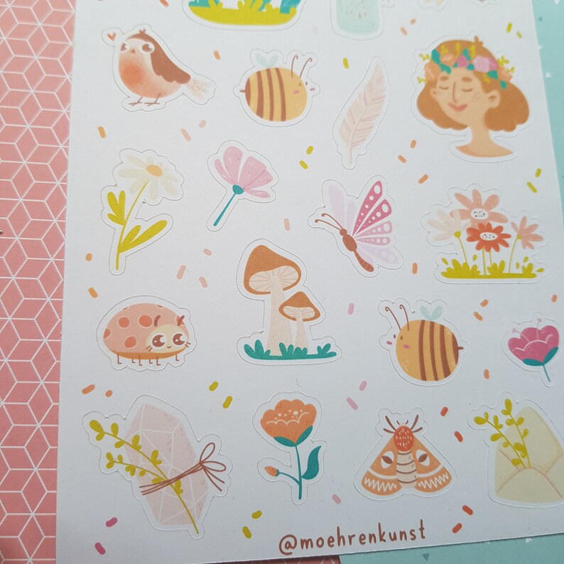 Charming Bullet Journal Stickers. 
Decorative stickers, made for Bullet Journals, Planners, and Scrapbooks of all sizes