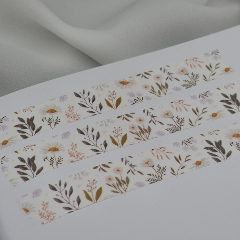 Washi Tape Light Wildflower journaling supplies for your planner imagem 2