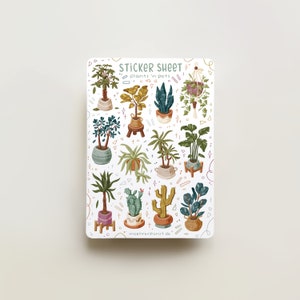 Sticker Sheet - Plants 'n Pots | journaling stickers for your planner