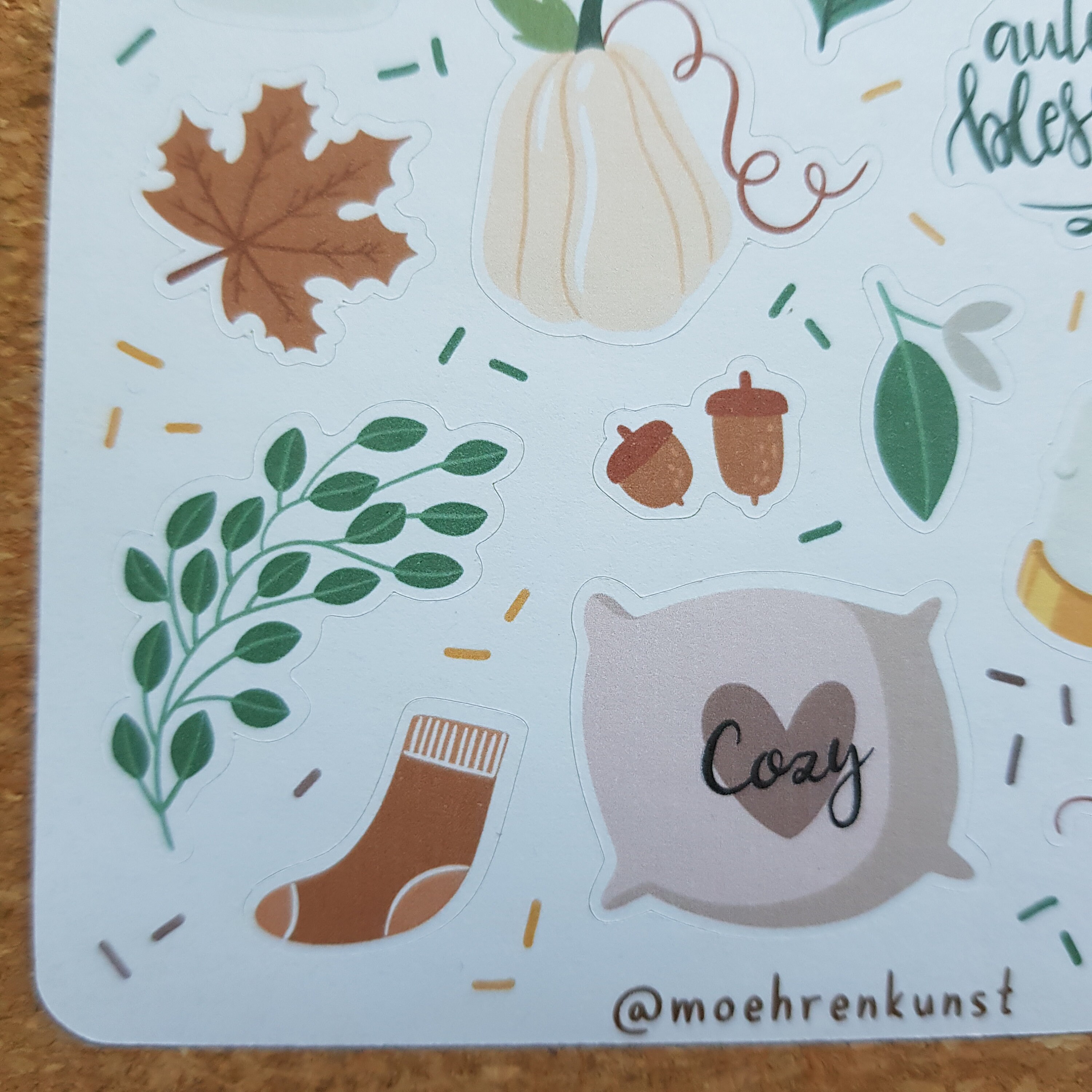 Paper & Party Supplies Stickers Bullet Journal Stickers Autumn Sticker ...