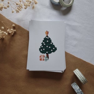 Postcard - Tree | A6 Postcard, Greeting Card, Winter, Cute Postcard, Thank you Card, Penpal, Christmas, Gift, Cute Snowman