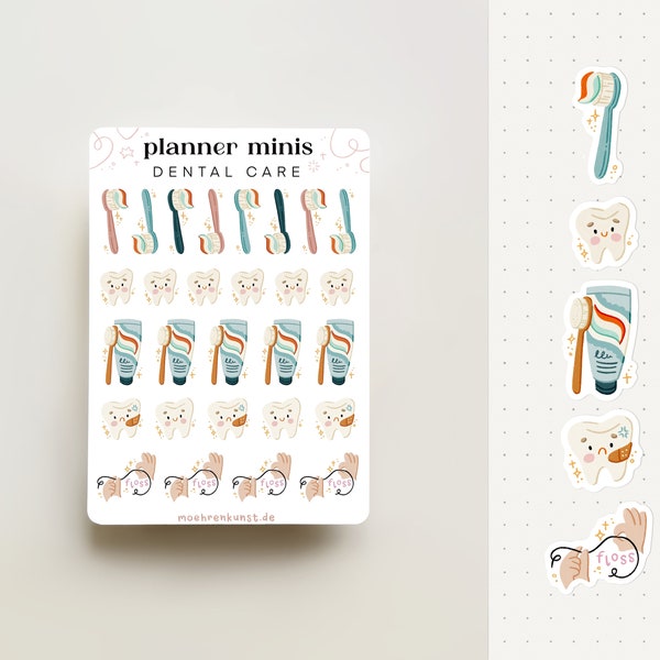 Planner Minis - Dental Care | journaling stickers for your planner