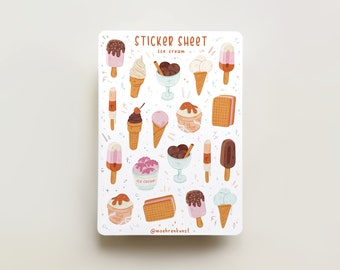 Sticker Sheet - Ice Cream | journaling stickers for your planner
