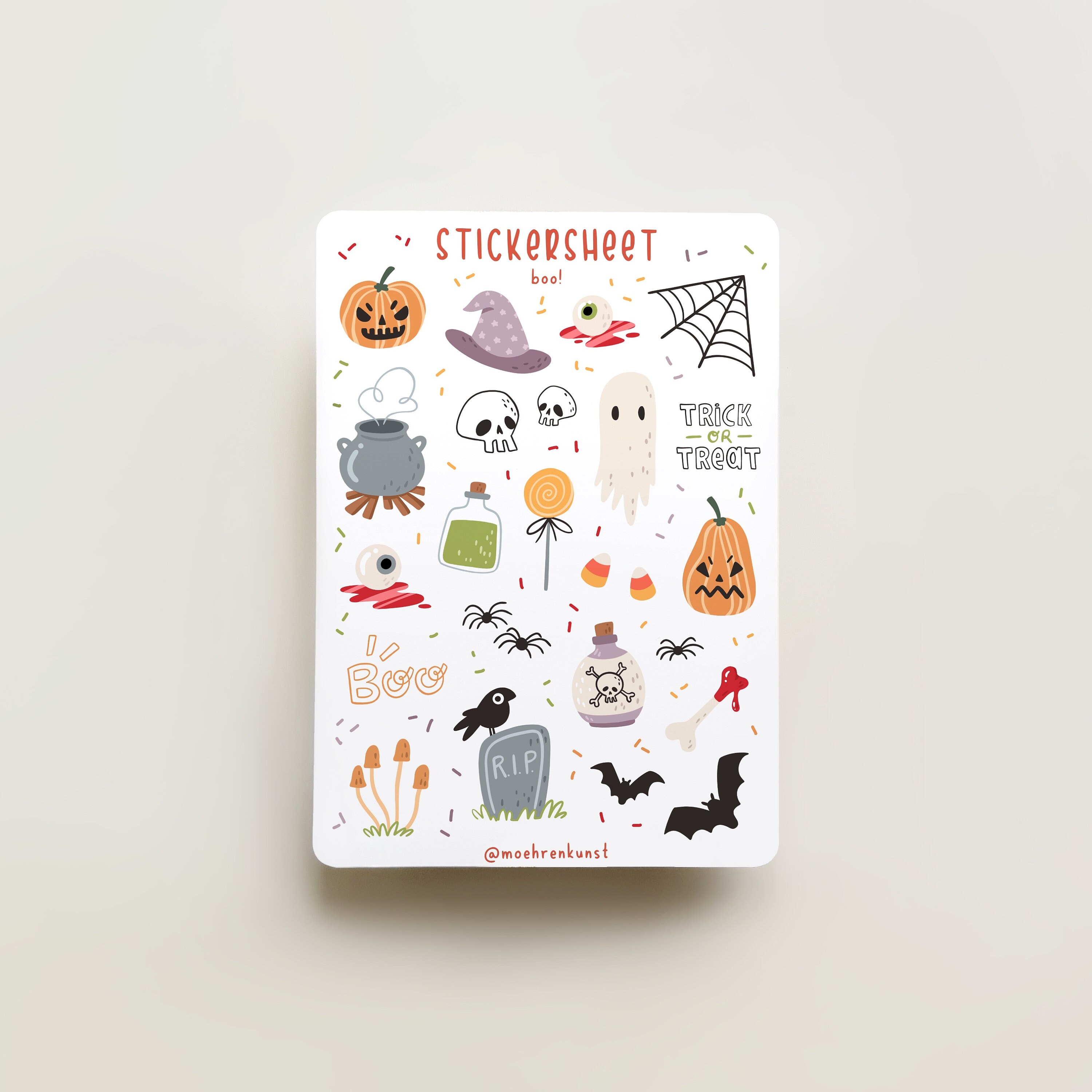 Planner Stickers Boho Pink Spring Sticker Sheet Handmade Stickers