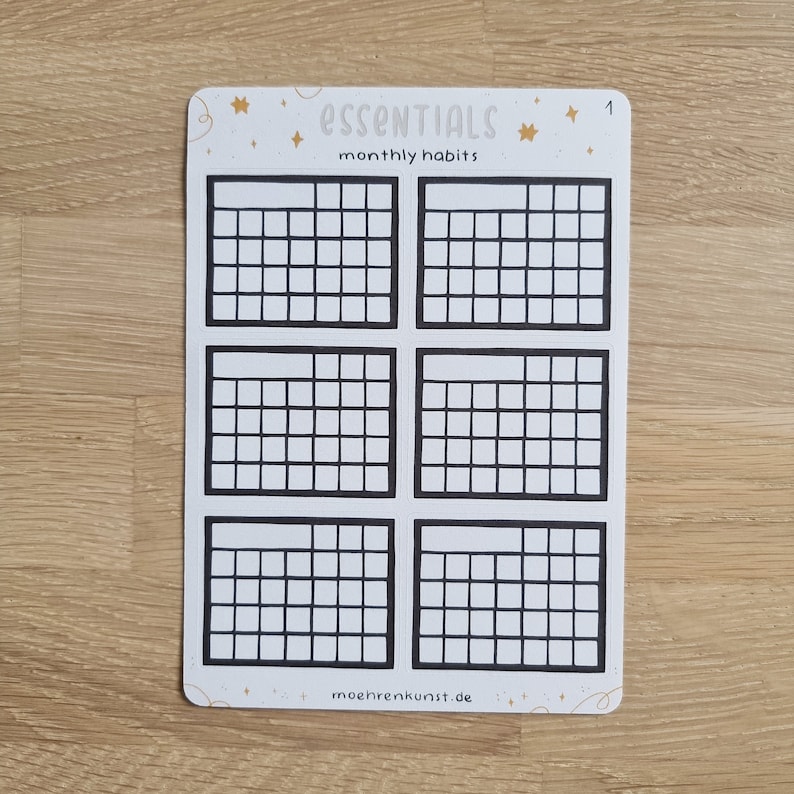 Essentials - Monthly Habit Tracker | Journal Stickers for Your Planner ...