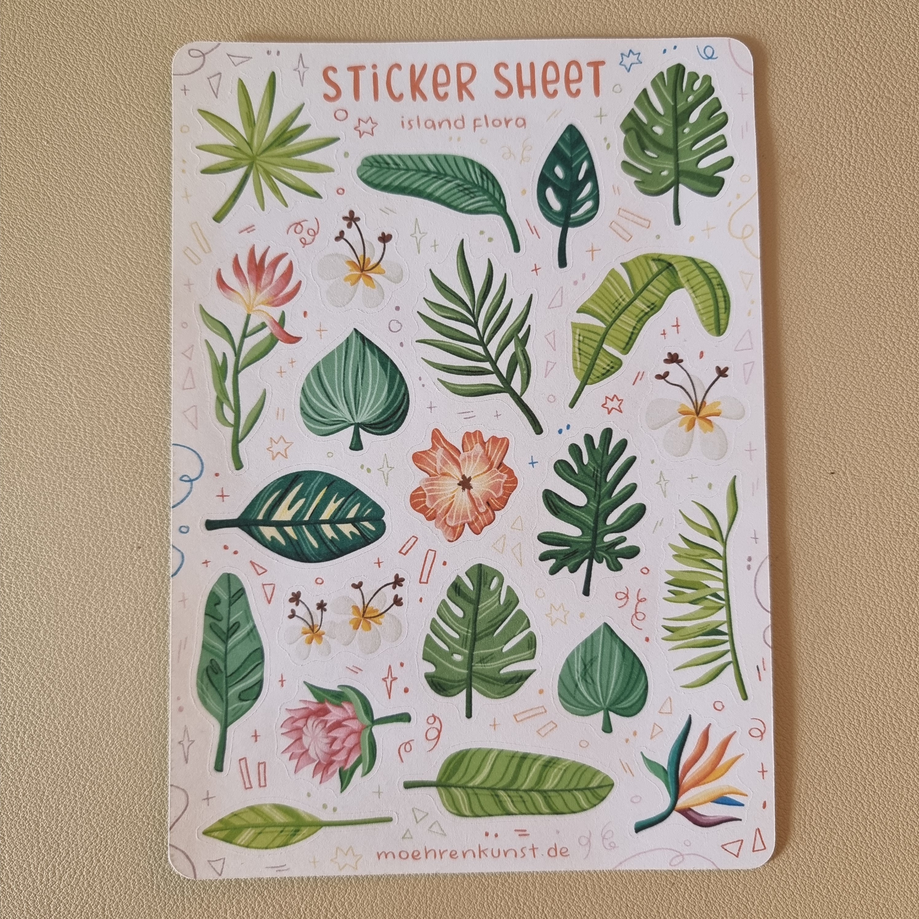 Sticker Sheet Island Flora Journal Stickers, Calendar, Planner Stickers,  Seasonal Stickers, Floral, Colorful Stickers, Tropical Flowers 