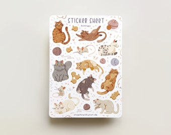 Sticker Sheet - Kitties | journaling stickers for your planner