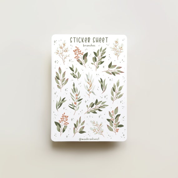 Sticker Sheet - Branches (CLEARANCE) | journal stickers, calendar, planner stickers, seasonal stickers, floral stickers, greenery