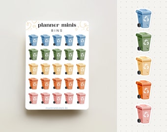 Planner Minis - Bacs | autocollants de journalisation pour votre planificateur