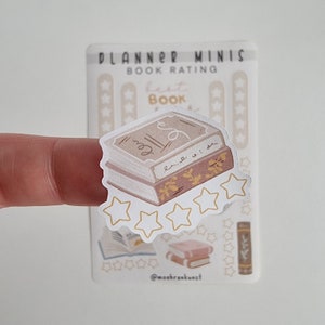Book Rating Bullet Journal Stickers. 
Decorative stickers, made for Bullet Journals, Planners, and Scrapbooks of all sizes