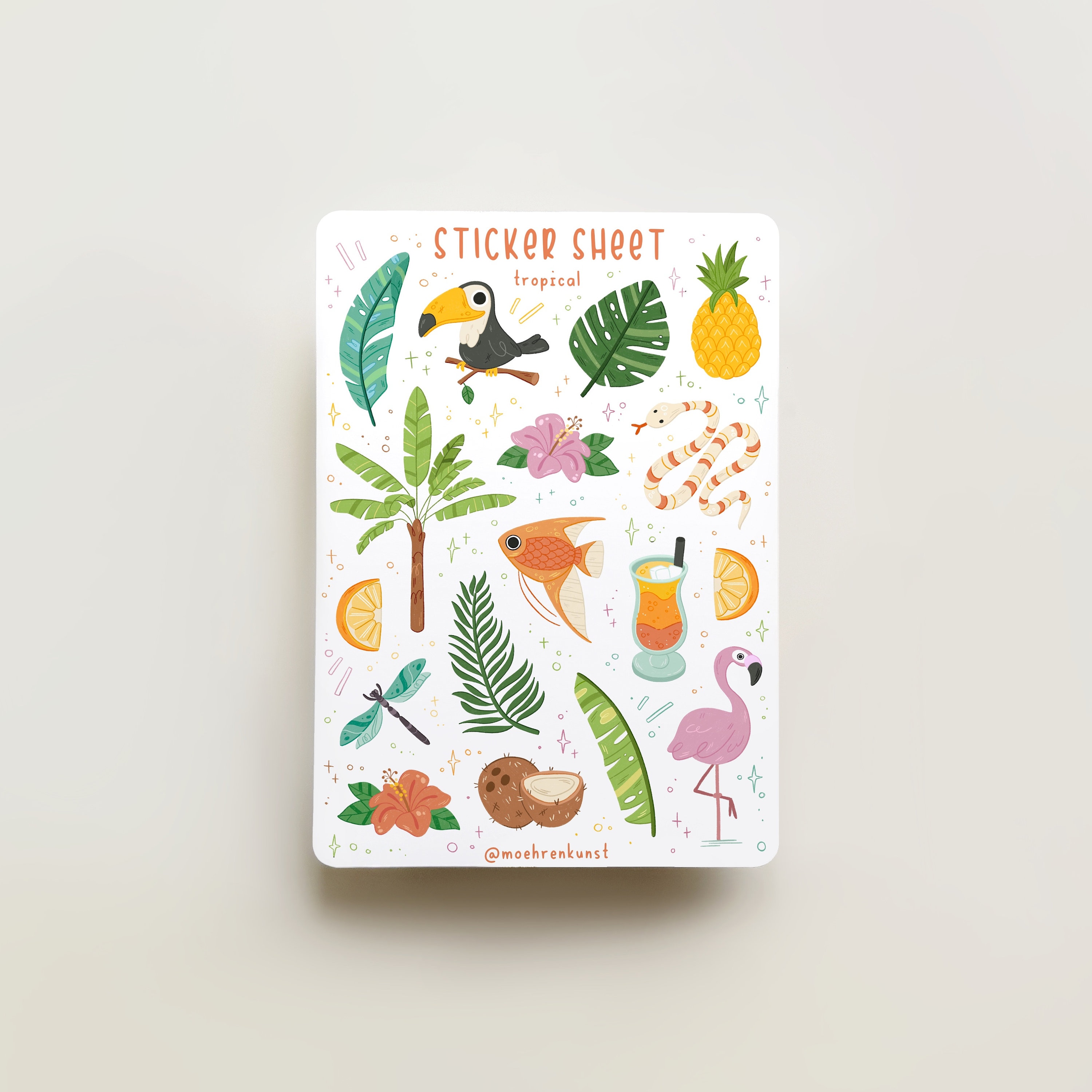 decorative stickers with motifs of exotic animals Sticker sheets scrapbook and bullet journal stickers decorative stickers with motifs of exotic animals Sticker sheets scrapbook and bullet journal stickers