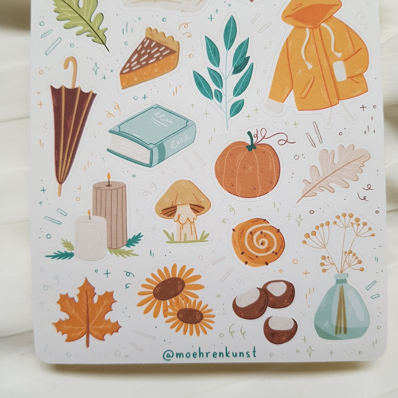 Autumn Bullet Journal Stickers. 
Decorative stickers, made for Bullet Journals, Planners, and Scrapbooks of all sizes