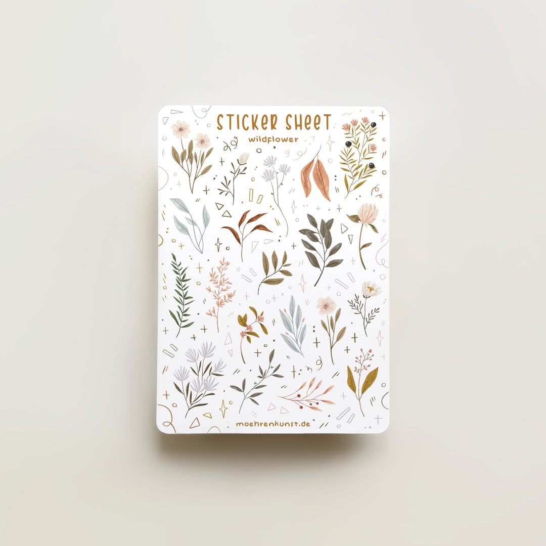 Book Journal Sampler Sticker Sheet – Wildflower Craft Co