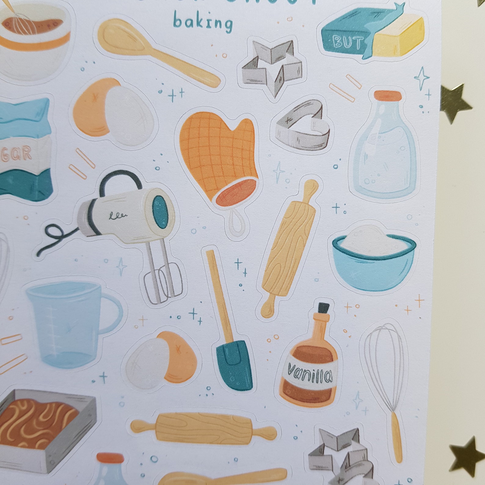 Sticker Sheet Baking Bullet Journal Stickers Planner Etsy