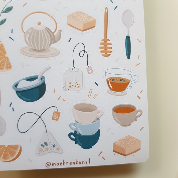 Planner Stickers Scrapbook Stickers Bullet Journal Stickers Tea Time ...