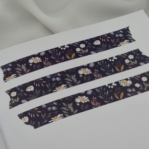 Washi Tape Dark Wildflower / suministros de diario para su planificador imagen 2