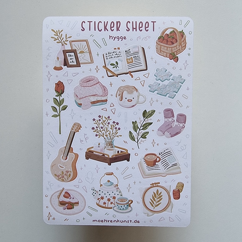 Hygge Bullet Journal Stickers. 
Decorative stickers, made for Bullet Journals, Planners, and Scrapbooks of all sizes