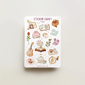 Stickervel - Hygge | dagboekstickers, kalender, plannerstickers, plakboekstickers, herfststickers, gezellige illustratie, herfst, hygge