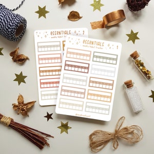 Essentials Stickers - Weekly Habit Tracker | journaling stickers for your planner