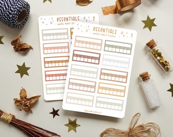 Essentials Stickers (CLEARANCE) - Weekly Habit Tracker | journaling stickers for your planner