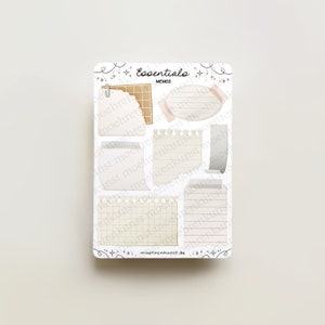 Benodigdheden: memo's | dagboekstickers, kalender, plannerstickers, plakboekstickers, gezellige kunst, illustratie, memo's, labels, zachte kleuren