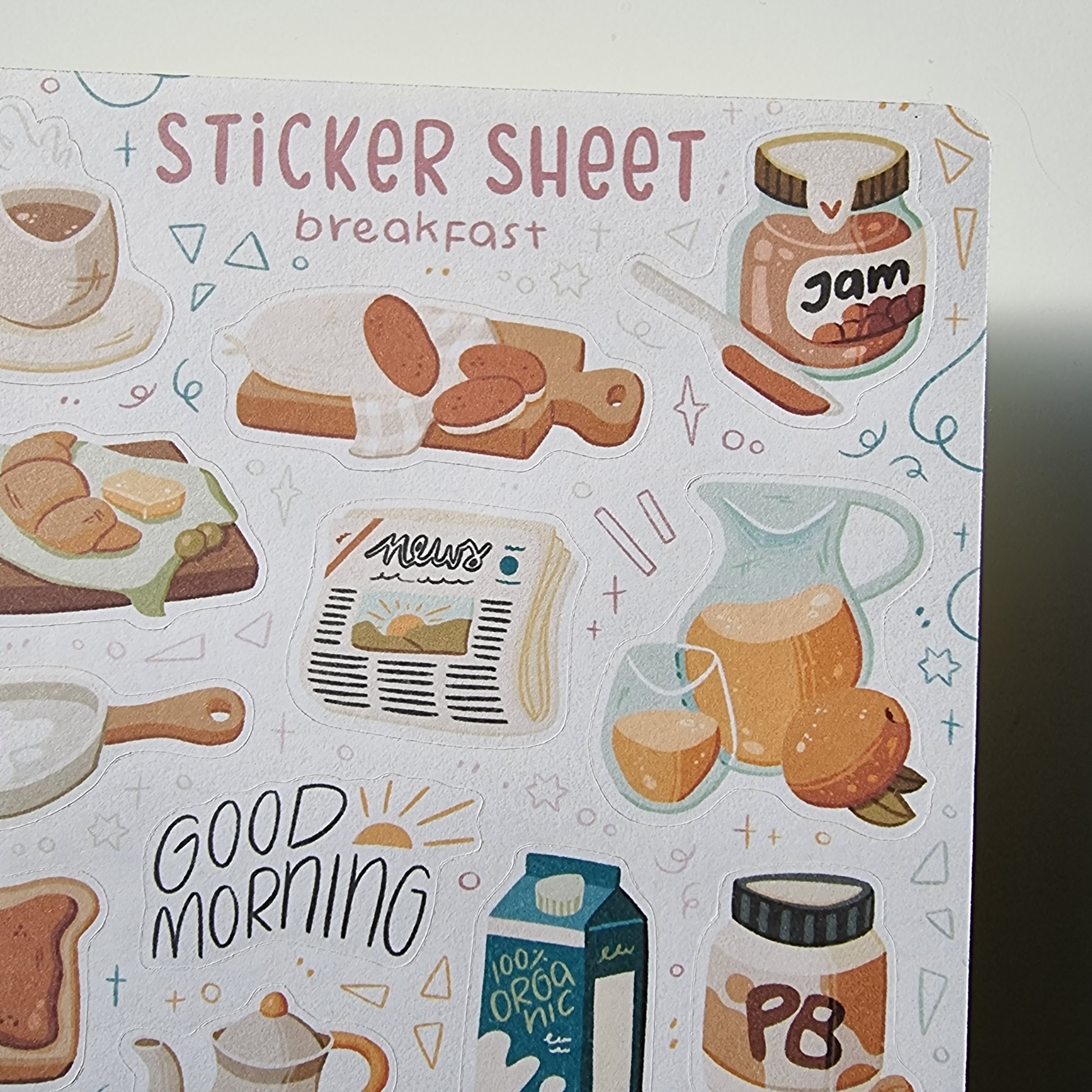 Sticker Sheet - Breakfast | Journal Stickers, Calendar, Planner ...