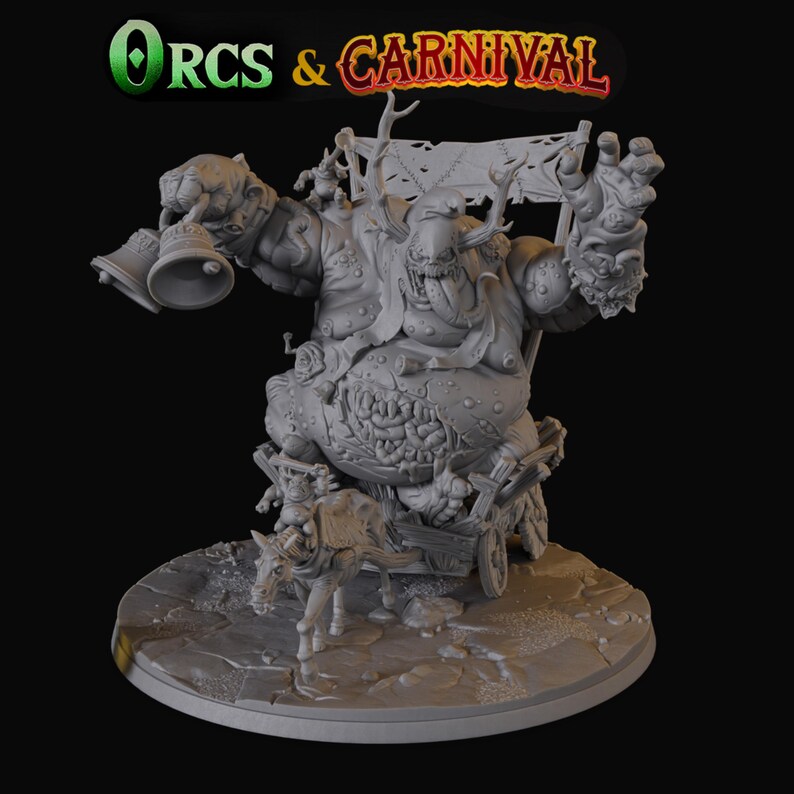 Dnd Miniatures Orcs and Carnival Dnd Miniatures STL Dnd 3D Printable
