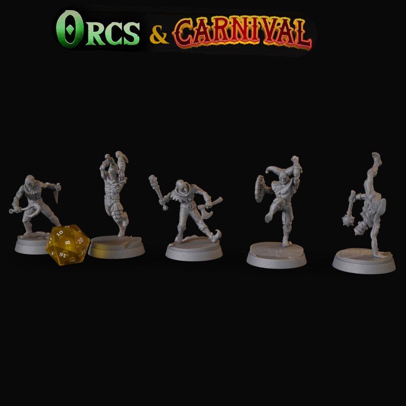 Dnd Miniatures Orcs and Carnival Dnd Miniatures STL Dnd 3D Printable