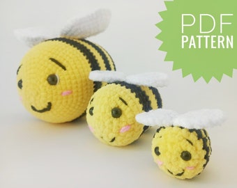 Crochet Pattern Bee Decor Amigurumi Pattern Bumblebee Crochet bumblebee Summer Bumblebee Easter Bumble bee Small Crochet Amigurumi Bee