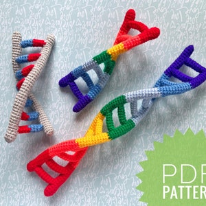 DNA Crochet pattern DNA Handmade Crochet pattern DNA toy Handmade Crochet Gift Plush Toys Science Educational Playset Medical plushie