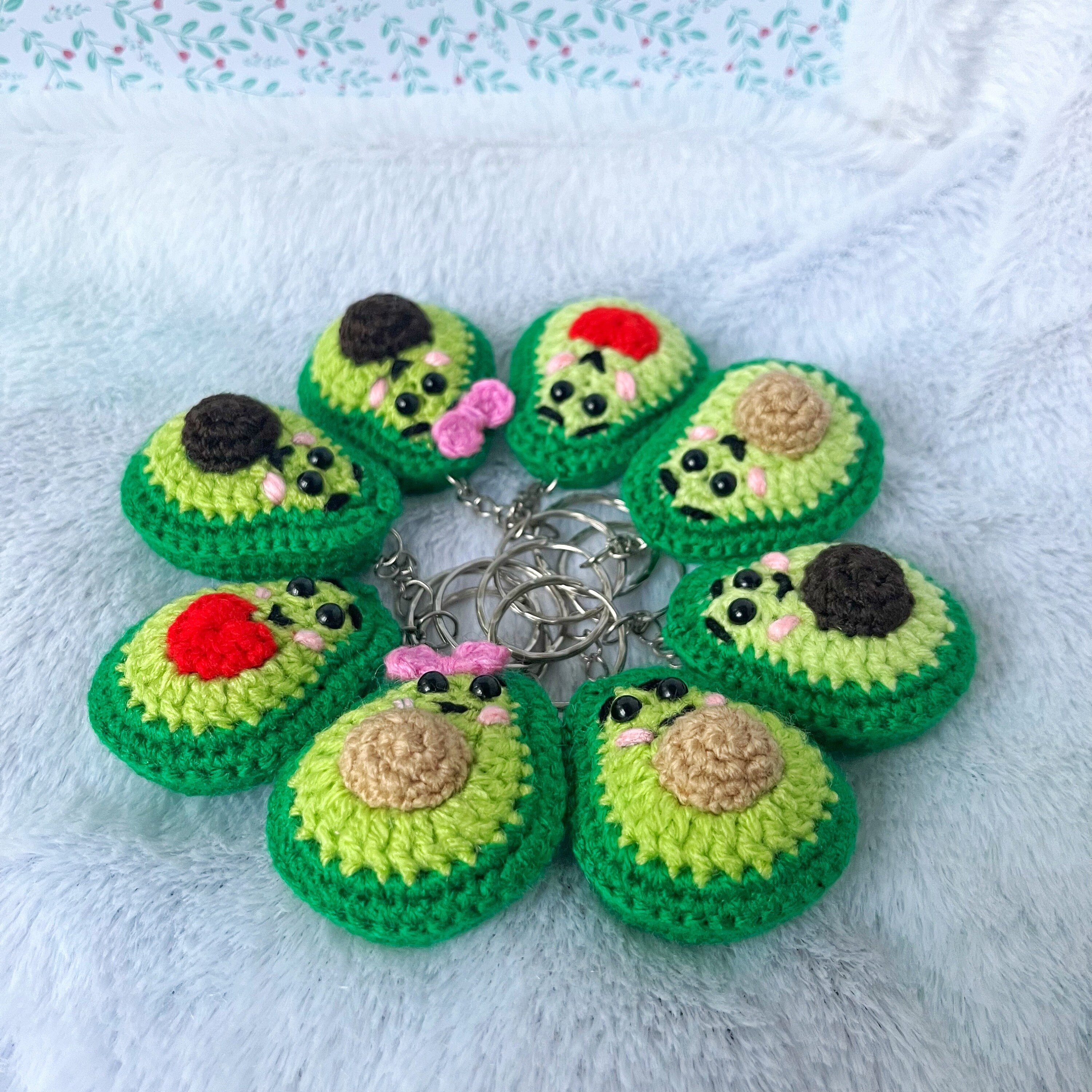 Llaveros En Forma De Aguacate - Pack De 6 Unidades, Simulación Divertida, Para Regalo O Uso Personal