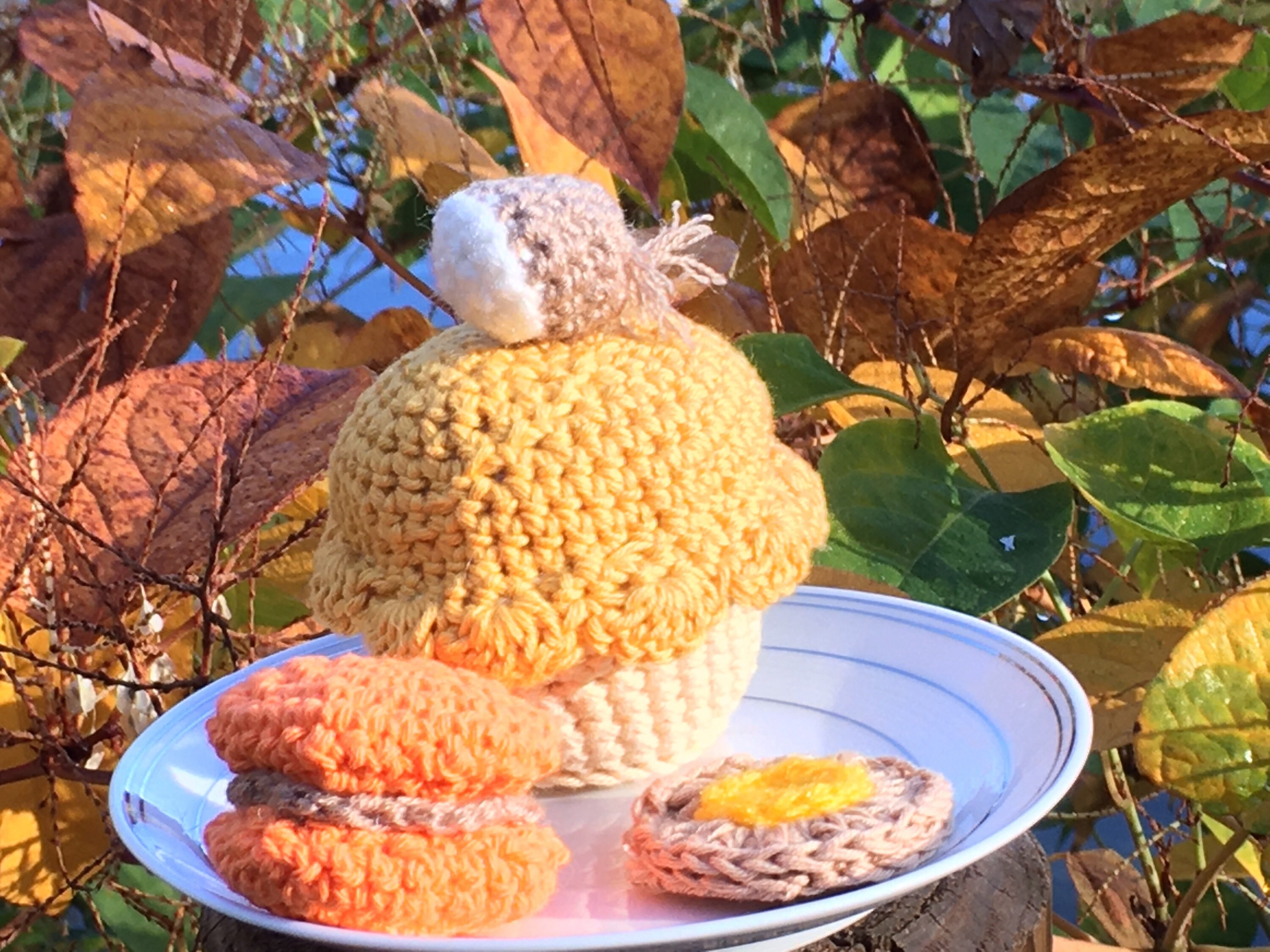 Macaron Orange en Crochet