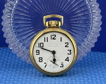 1951 Hamilton 992B Railway Special – 21 Jewels, 16 Size – Glass Back Mainliner Case