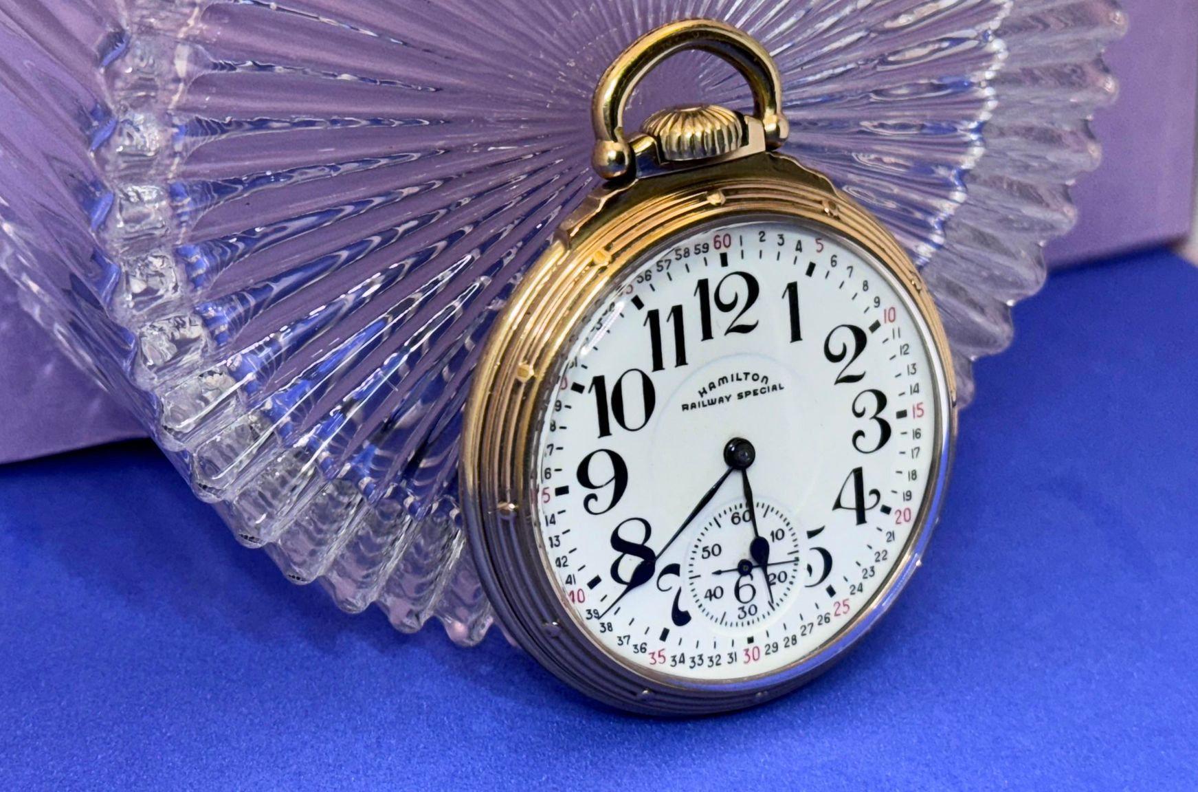 1947 Hamilton 992B High-Grade Railroad Pocket Watch 16 Size 21 Jewel Model “A” Gold Filled Case SERVICED!