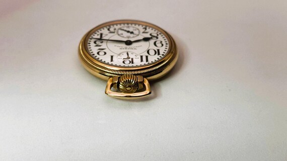 Waltham Vanguard Pocket Watch: 14K GF Mainliner C… - image 3
