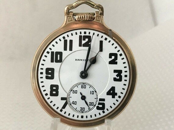 1953 Hamilton 992B Railroad Pocket Watch 21j 16s Housed In 10K - Foto 14