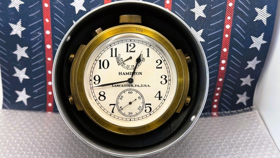 Excellent WWII Hamilton Chronometer U.S. NAVY BU. Ships