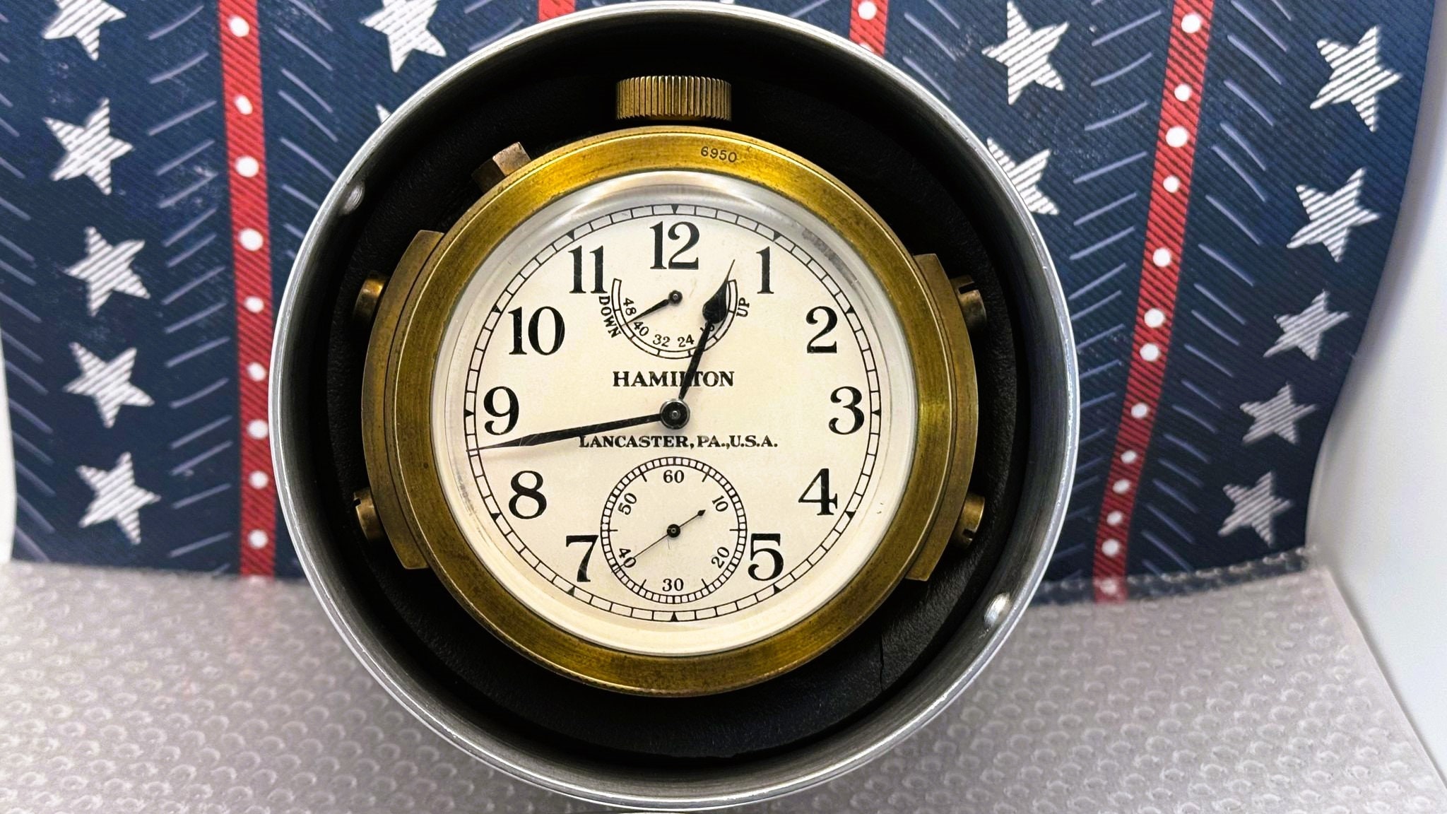 Excellent WWII Hamilton Chronometer U.S. NAVY BU. Ships