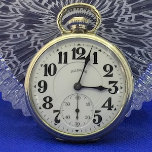 Antique Tavannes Swiss 12s 15J 14k White Gold Filled Pocket Watch