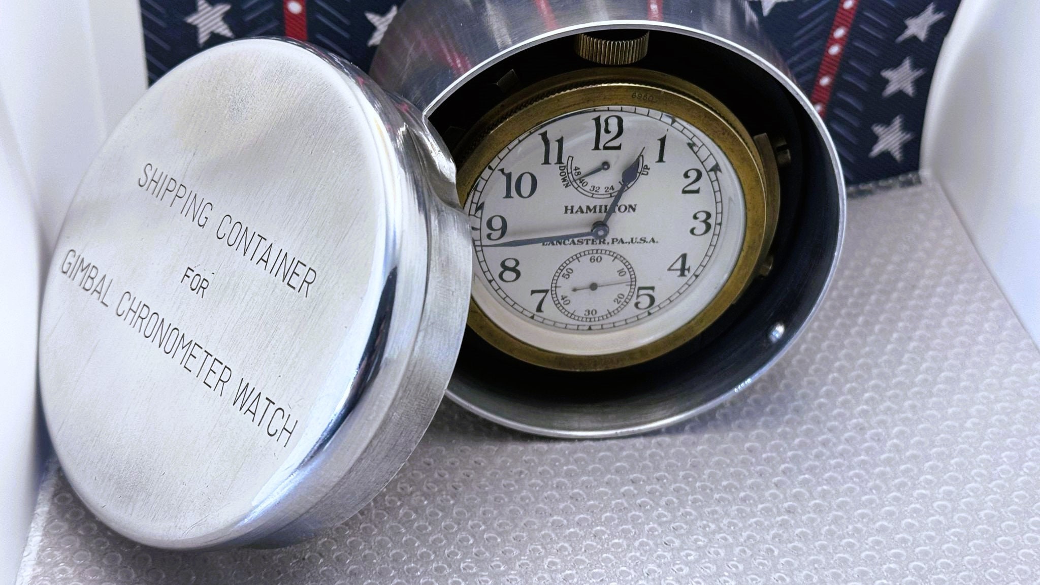 Excellent WWII Hamilton Chronometer U.S. NAVY BU. Ships