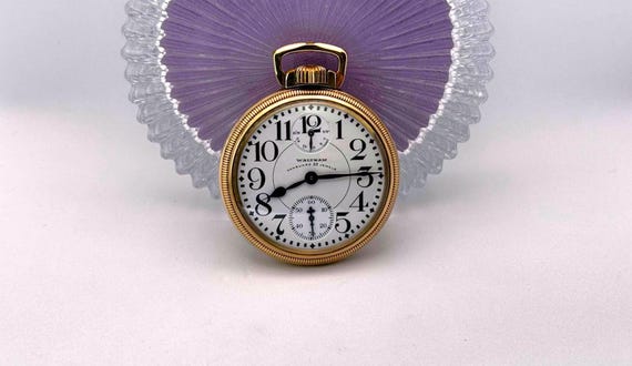 Waltham Vanguard Pocket Watch: 14K GF Mainliner C… - image 1